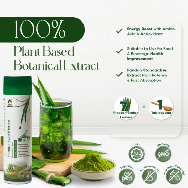 Pandan Leaf Extract Liquid (200g) Bakery & Beverage Natural Food Colour & Flavour